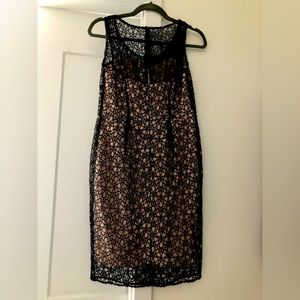 LAST CHANCE - NWT Ann Taylor LBD with nude slip sheath dress SZ: 6P